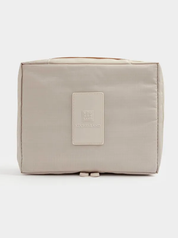 Travel Cosmetic Bag, 21х16 cm, polyester, beige, Easy Travel, image-1