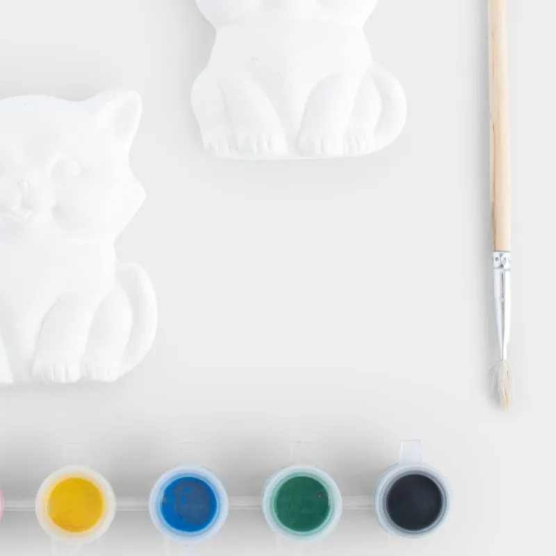 Set for creativity, 2 items, plaster, painting, Kitty and fox cub, Creative, image-4