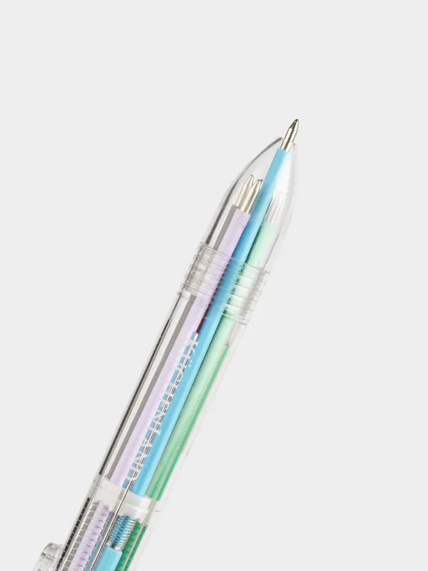 Ballpoint pen, multicolor, 14 cm, 6 colors, plastic, Draw, image-3
