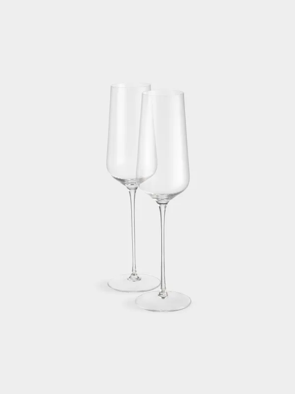 Champagne glass, 300 ml, 2 pcs, crystal glass, Ferentino, image-1