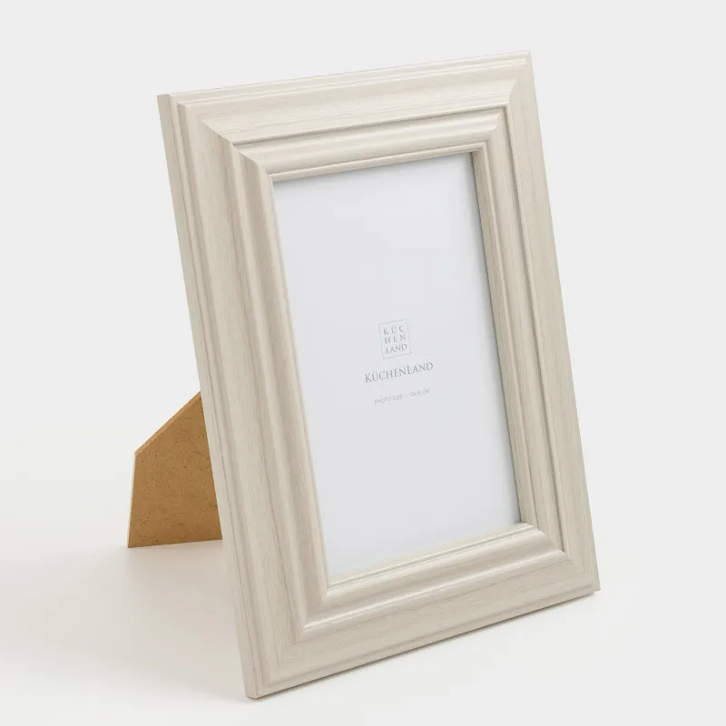 Photo frame, 16x21 cm, plastic / glass, beige, Gallery