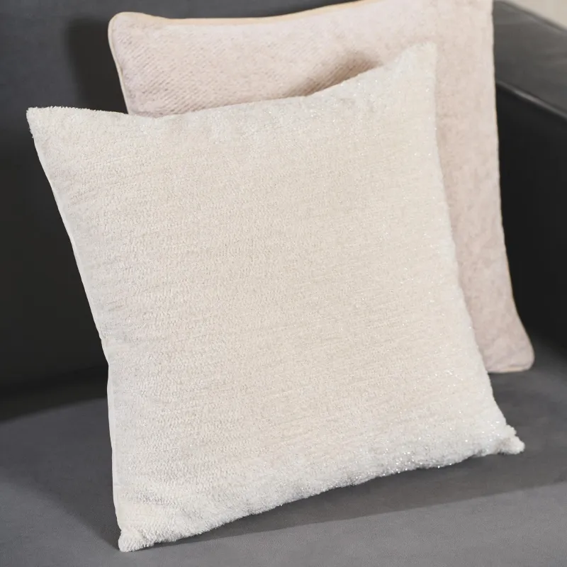 Decorative pillow, 45x45 cm, velvet, milky, Velvet