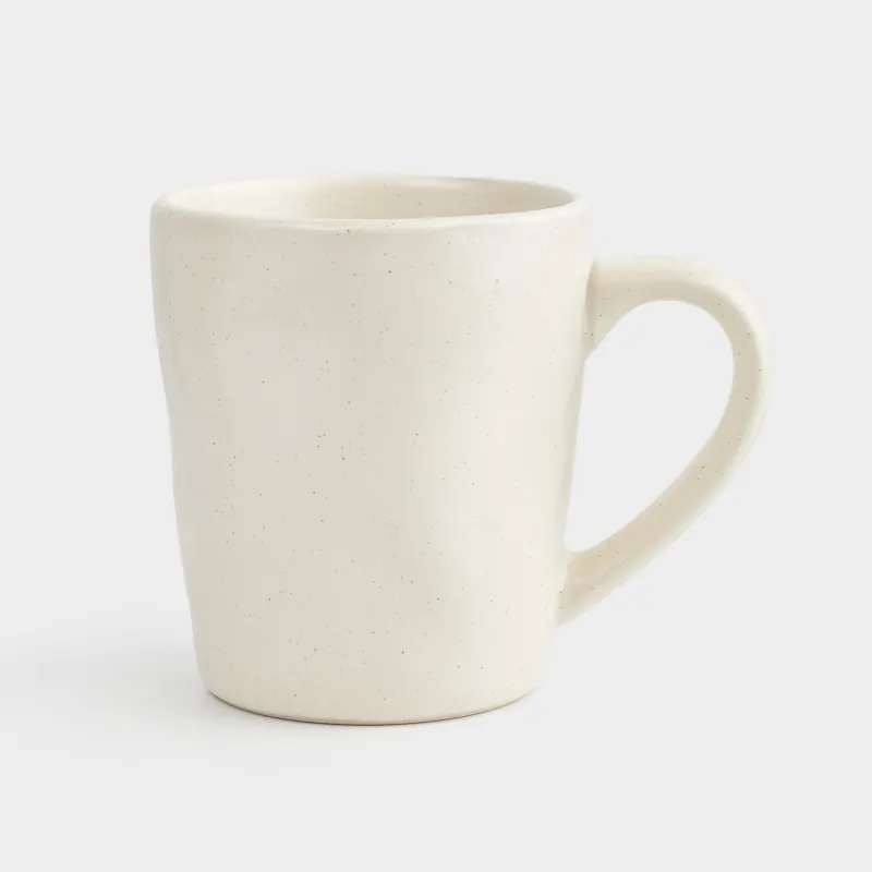 Mug, 280 ml, ceramic, milky, Crumple creme