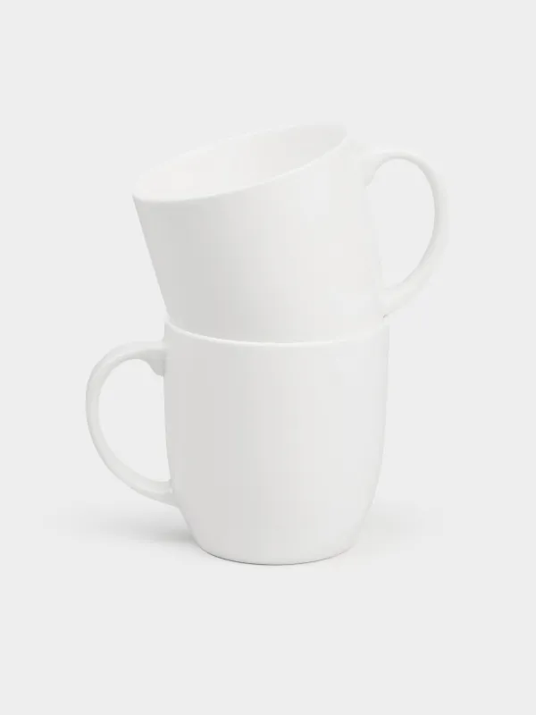 Mug, 370 ml, 2 pcs, porcelain F, white, Ideal white, image-0