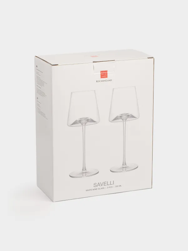 Drinking glass, 330 ml, 2 pcs, glass, Savelli, image-4
