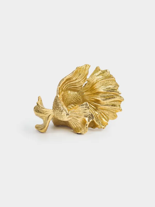 Statuette, 11 cm, polyresin, golden, Fish, Goldfish, image-3