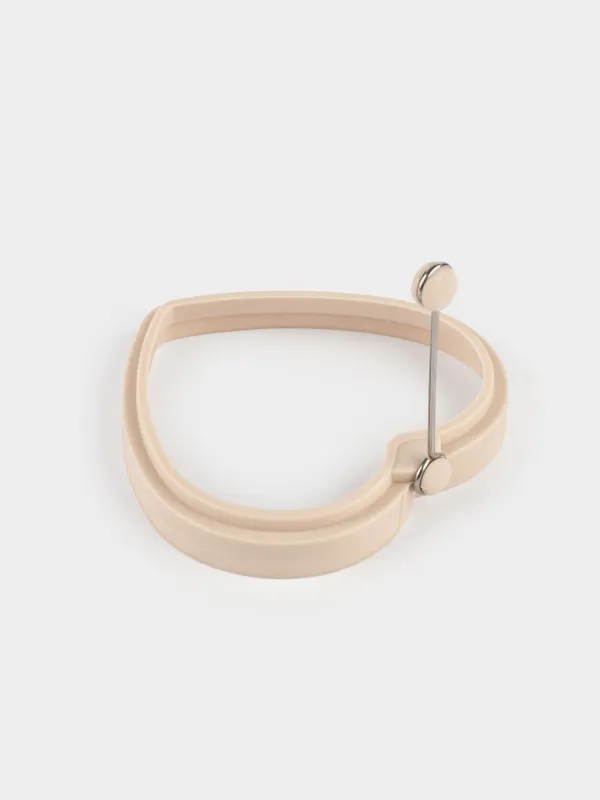 Pancake/Egg mold, 12 cm, Silicone, Beige, Heart, Manny, image-5