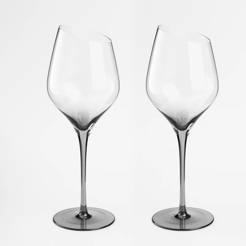 White wine glass, 460 ml, 2 pcs, glass, grey, Charm L Color, image-0