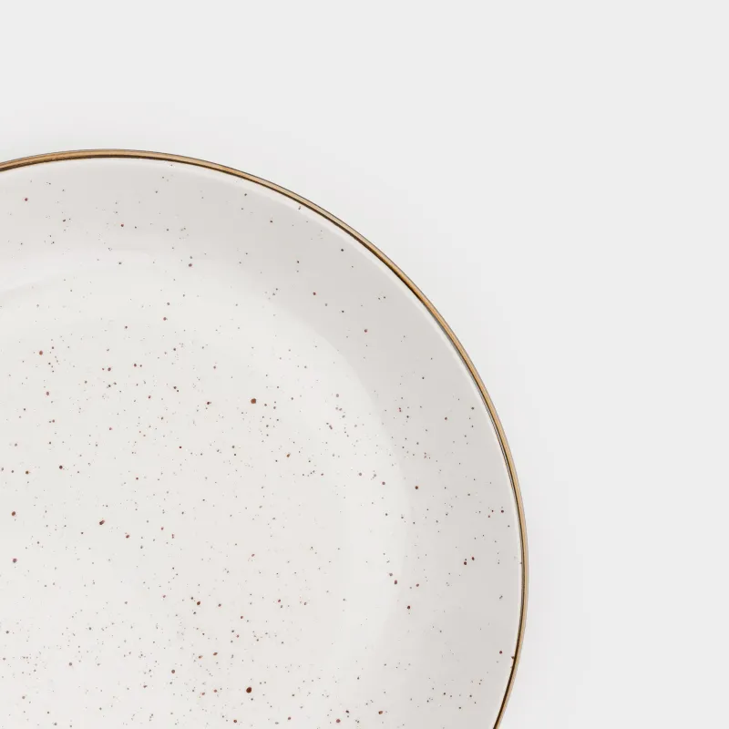 Dining set, 6 persons, 18 items, ceramic, milk, speckled, Roxas, image-4