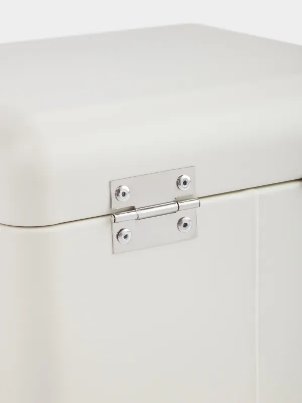 Bread box, 20x20x14 cm, metal / wood, square, dairy, Breadbasket, Course, image-5