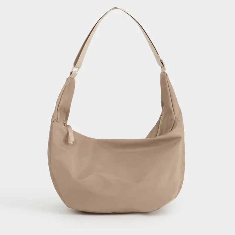 Bag, 24x40 cm, with adjustable strap, polyester, beige, Basic, image-1