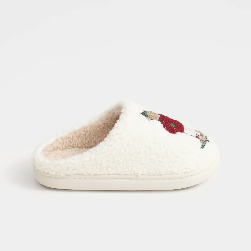 Children's slippers, homewear,size 33, artificial fur, milky, Bears, Needed