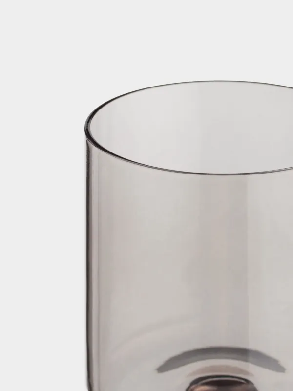 Drinking glass, 400 ml, glass, grey, Clear color, image-3