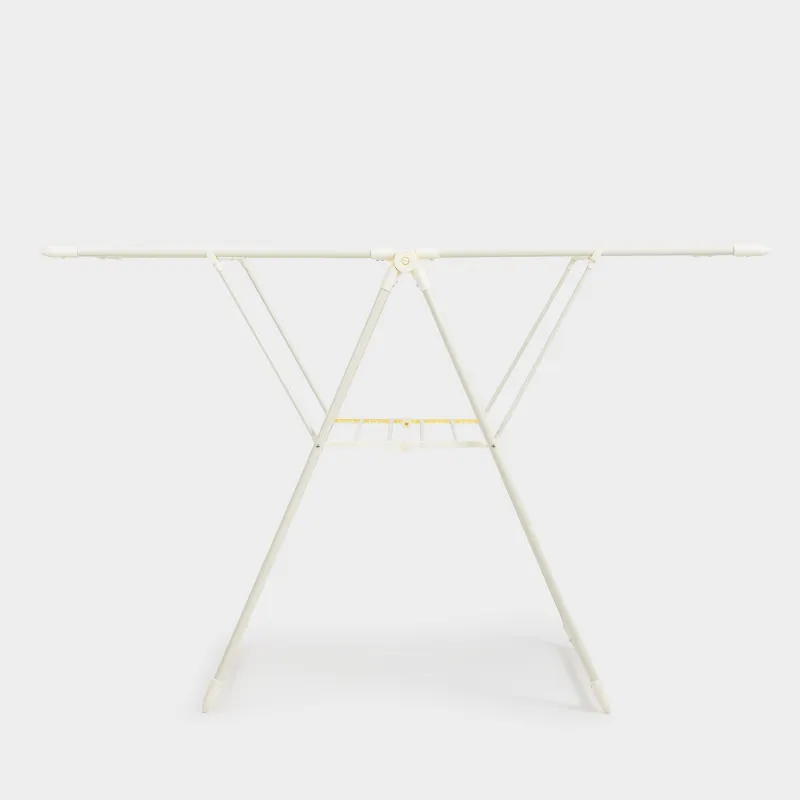 Floor-standing clothes dryer, 155x57 cm, folding, metal, beige, X-shape, Compact, image-4