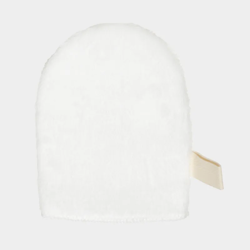 Face wash mitten, 12x9 cm, double-sided, polyester, milk, Unique spa
