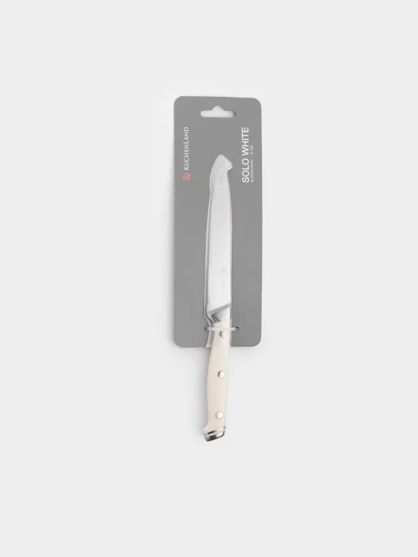 Slicing knife, 13 cm, steel / plastic, white, Solo white, image-3