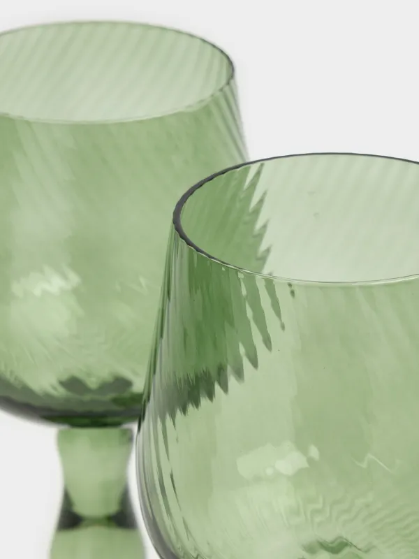 Drinking glass, 580 ml, 2 pcs, glass, green, Molinella, image-3