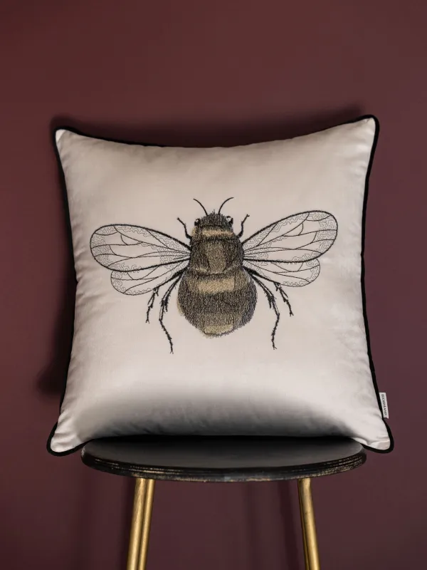 Decorative pillow, 45x45, corduroy, milk, Bumblebee, Bugs, image-6