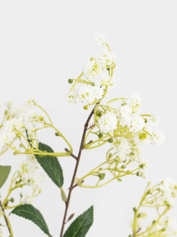 Decorative branch, 90 cm, plastic / polyester, White Cherry Blossom branch, Flower garden, image-3