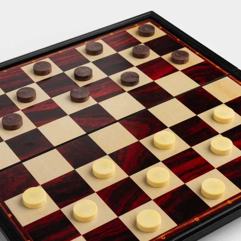 Board game, 25x25 cm, checkers/backgammon, road, plastic, Hobby light, image-1