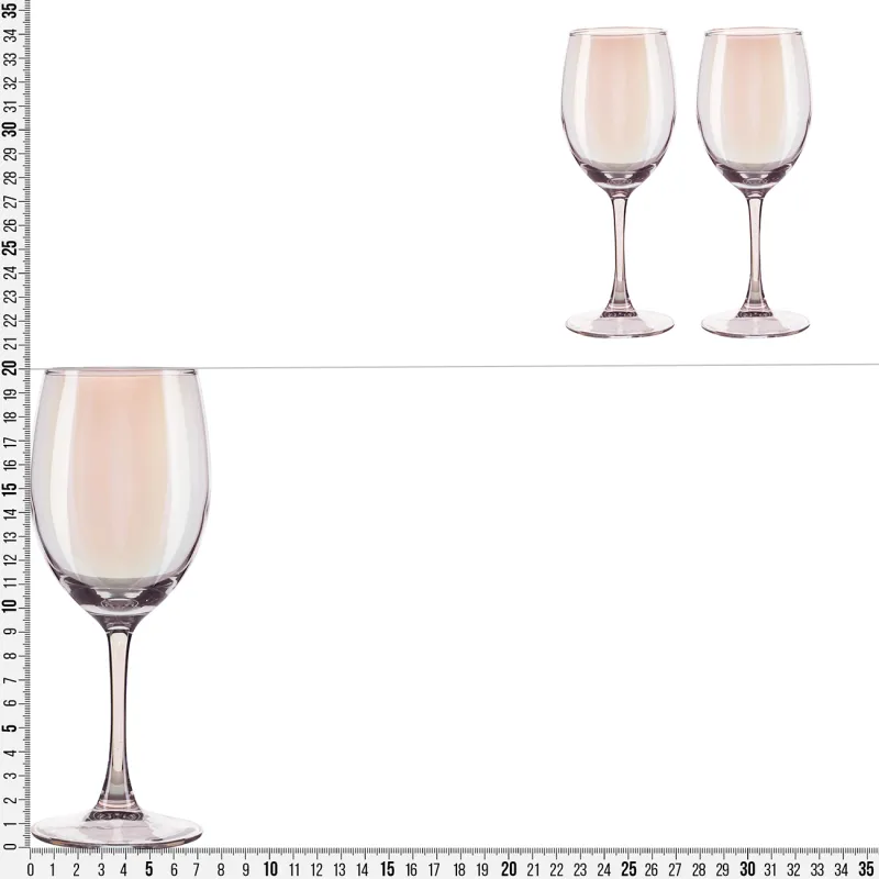 White wine glass, 320 ml, 2 pcs, glass, mother of pearl, Floyd polar, image-3