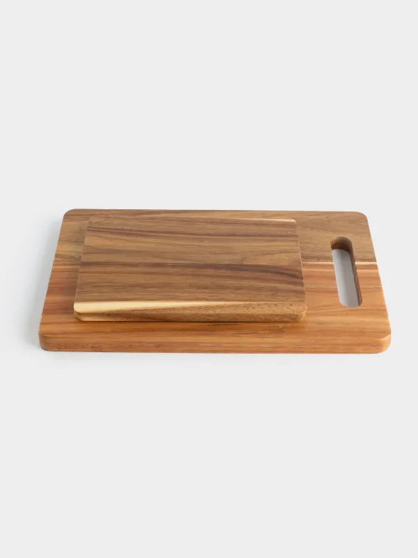 Cutting boards set, 20/30 cm, 2 pcs, rectangular, wood, Noble tree, image-7