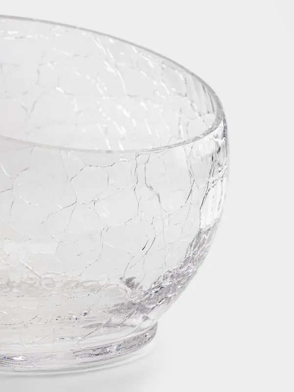 Candy bowl, 15x17 cm, glass, Craquelure, Ice, image-2