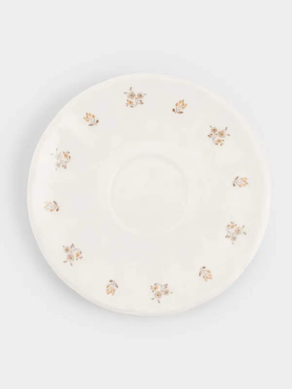 Tea pair, 2 persons, 4 items, 180 ml, porcelain N, white, Vintage flowers, La flore, image-2