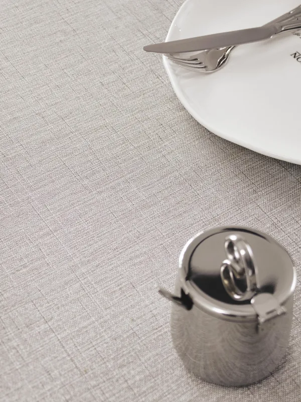 Tablecloth, 160x160 cm, fringed, polyester, grey melange, Beverin, image-5