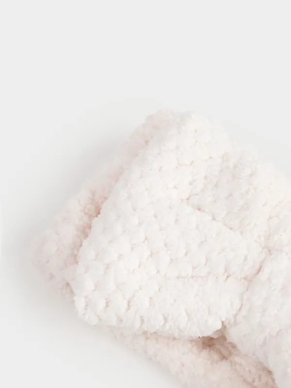 Headband, 16x9 cm, Fleece, Milk, Bow, Ratine, image-4