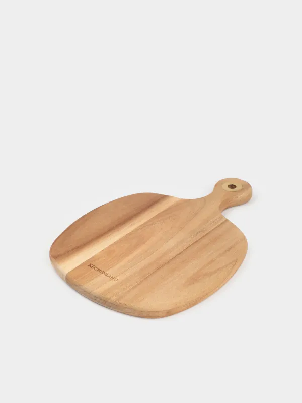 Cheese set, 4 pcs, dish board with handle, steel / wood, golden, Cheese gold, image-5