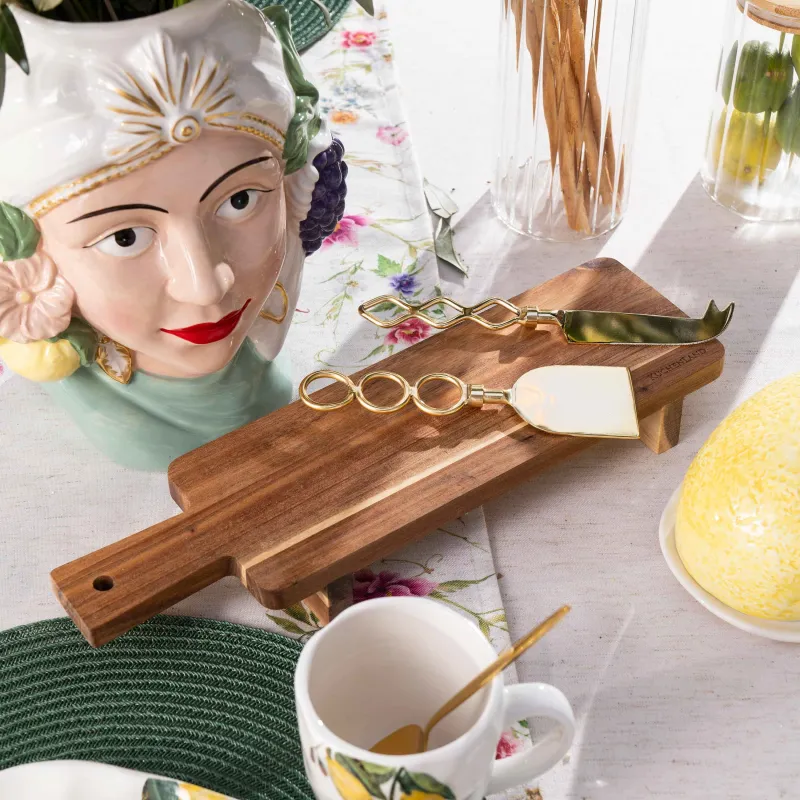 Serving dish, 38x11 cm, with handle, on legs, wood, Noble tree, image-3