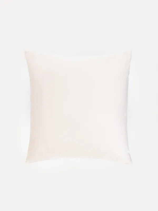 Decorative pillow, 45x45 cm, chenille/corduroy, milk, Home is my happy place, Chenill, image-1