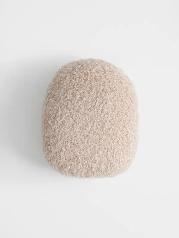 Decorative pillow, 35x28 cm, boucle, beige-brown, Hedgehog, Boucle figure, image-1