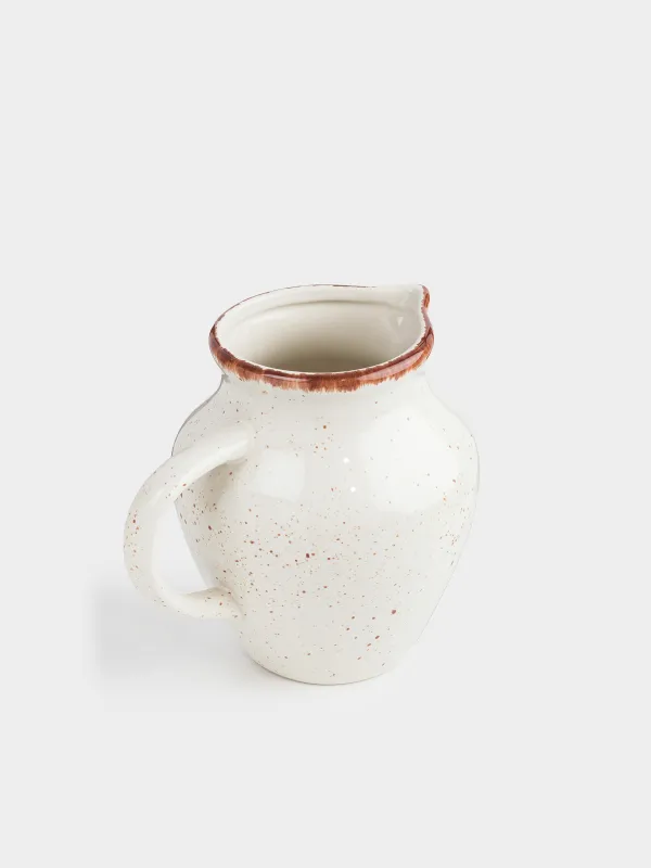Jug, 1.4 l, ceramic, beige, Speckled, Speckled, image-1