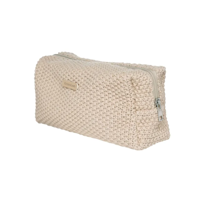 Cosmetic bag, 20x10 cm, cotton, beige, Node, image-1