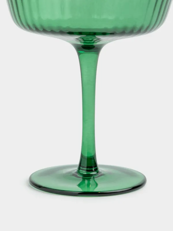 Drinking glass, 230 ml, glass R, green, Ribby color, image-1