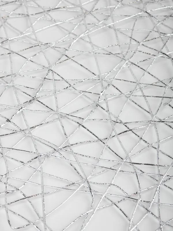Placemat, 38 cm, PET, round, silver, Cobweb, Azhur Grid, image-4