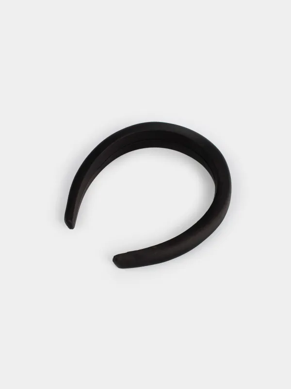 Hairband, 14x16 cm, polyester / plastic, black, Basic, image-3