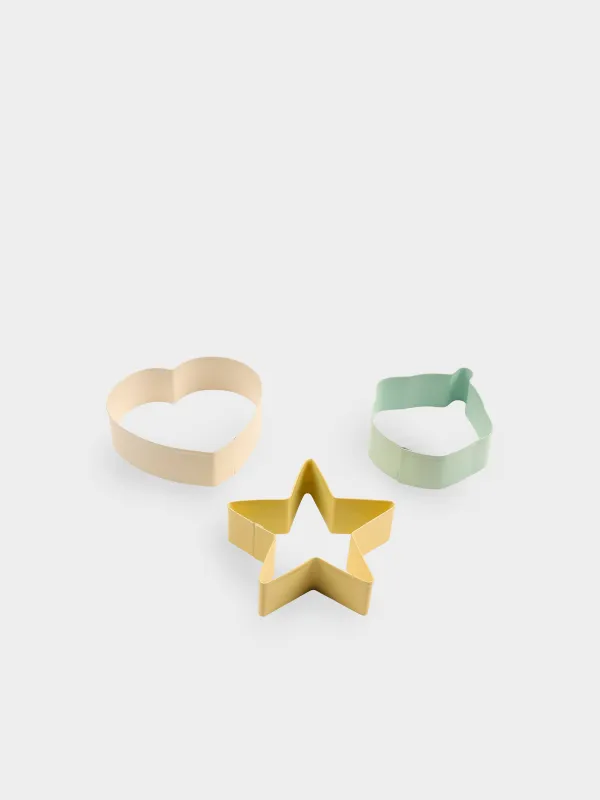 Baking set, 5 items, Rolling pin/whisk /molds, silicone / steel / wood, Shapes, Bakery, image-2