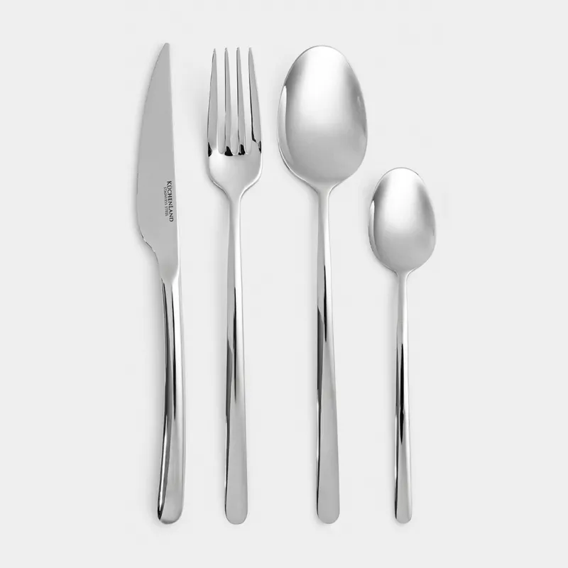 Flatware, 6 pers, 24 pr, steel, Toscana