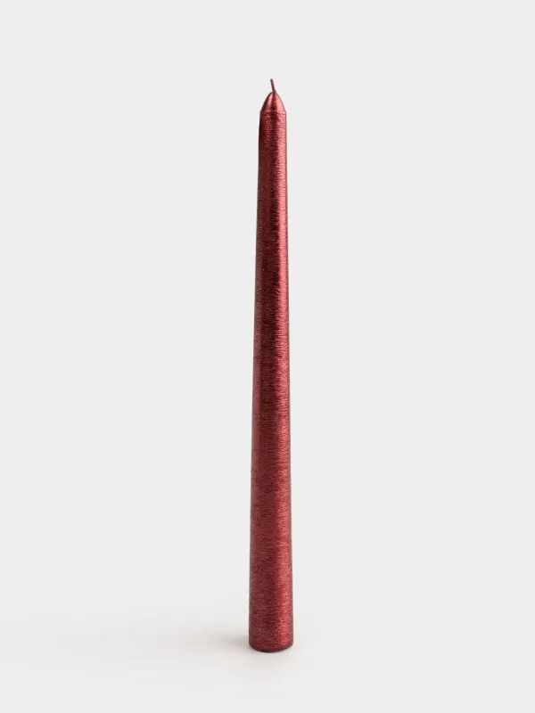 Candle, 25 cm, 2 pcs, thin, red, Galore candle, image-1