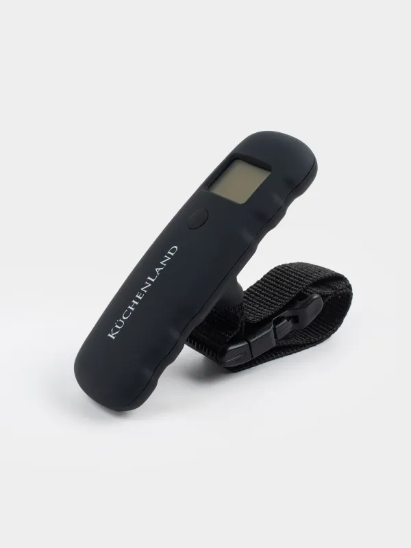 Luggage scale, 12 cm, electronic, plastic, black, Travel, image-1