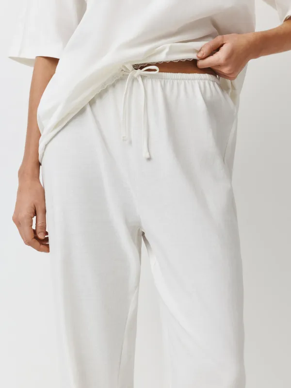 Women's trousers, homewear, size L, cotton, blue, Mirandea, image-2