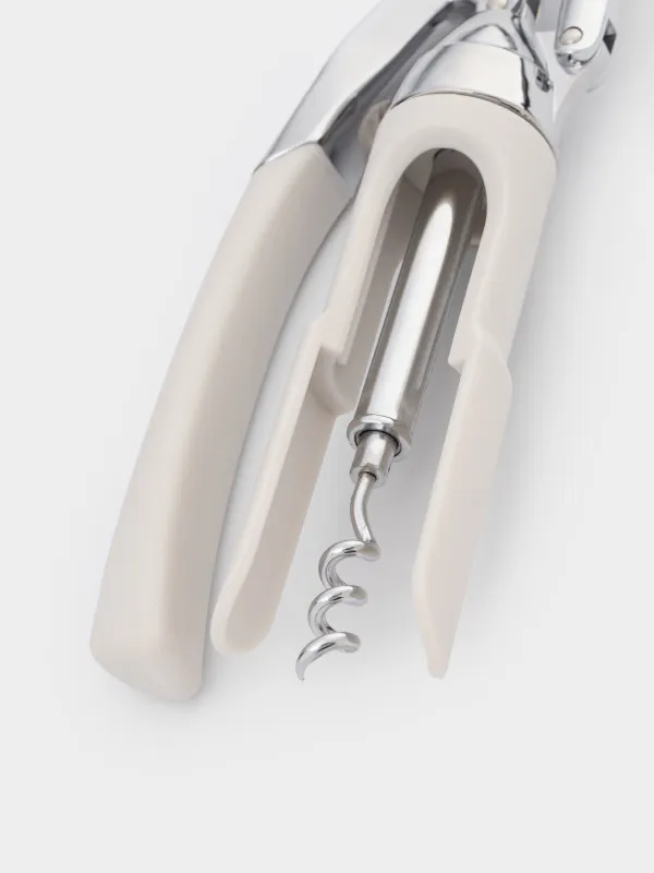 Lever corkscrew, 17 cm, metal / plastic, Fastie, image-1