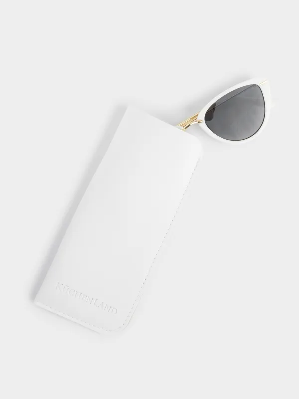 Eyeglass case, 18x8 cm, polyurethane, white, Memo, image-3