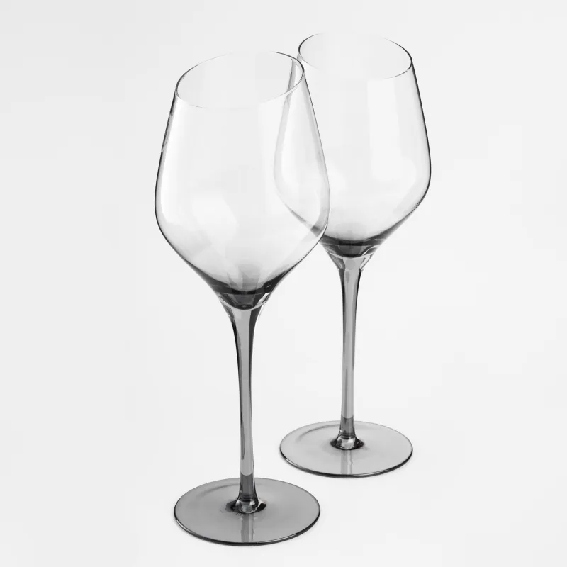 White wine glass, 460 ml, 2 pcs, glass, grey, Charm L Color, image-2