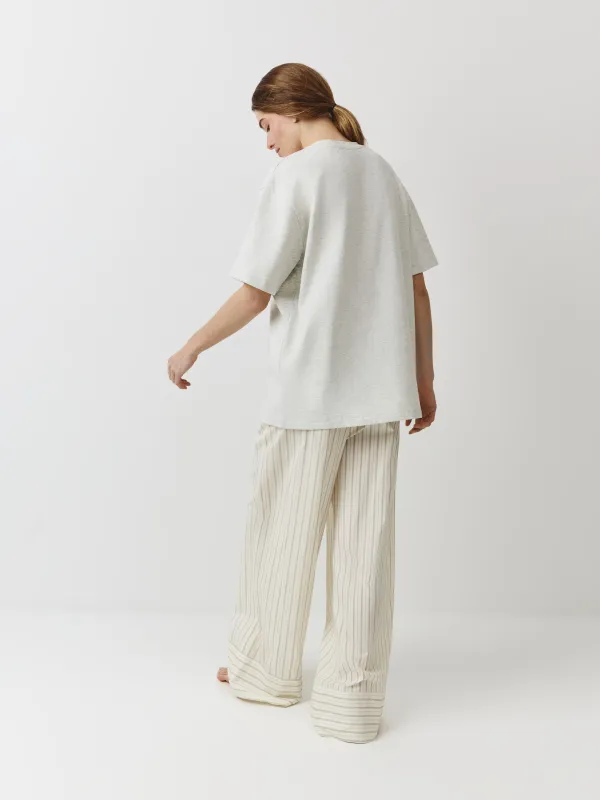 Women's T-shirt, size S, cotton, white, Pomodoro, Alvida, image-3