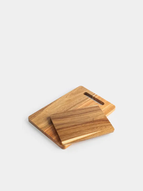 Cutting boards set, 20/30 cm, 2 pcs, rectangular, wood, Noble tree, image-6