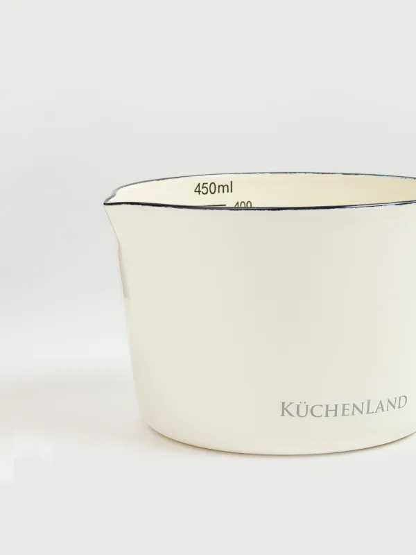 Measuring Mug, 500 ml, enameled metal, milk, Nostalgia, image-1